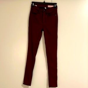 Rag & Bone High Rise Ankle Skinny Pant - Wine